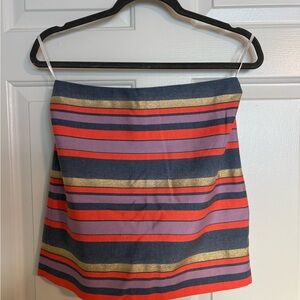 J. Crew Colorful Striped Mini Skirt